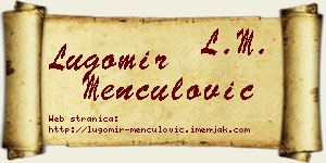 Lugomir Menčulović vizit kartica